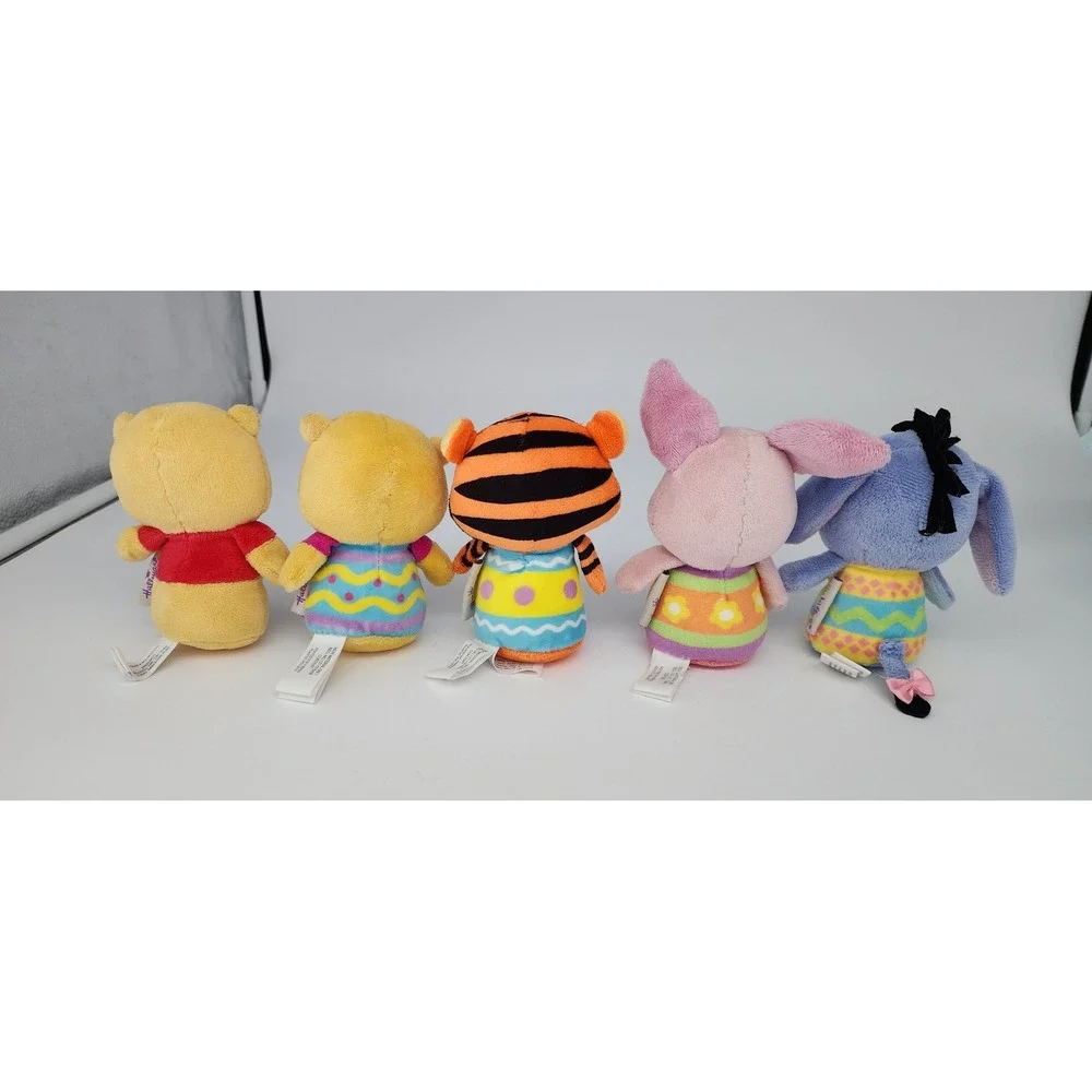 Hallmark Itty Bittys Plush Disney Winnie the Pooh Easter Set of 5 Multicolor EX